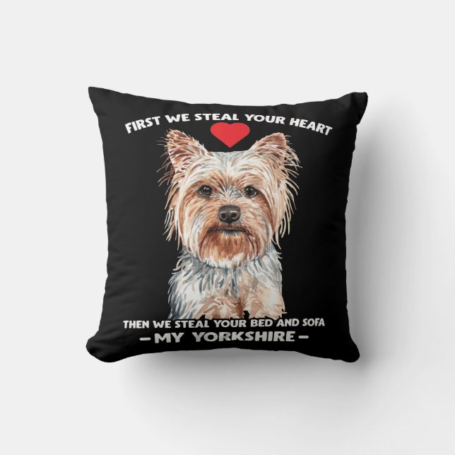 Yorkie hund gift Yorkshire djurälskare Kudde (Framsida)