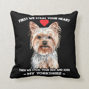 Yorkie hund gift Yorkshire djurälskare Kudde