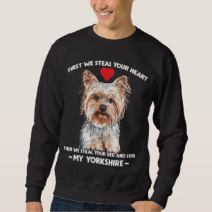 Yorkie hund gift Yorkshire djurälskare Lång Ärmad Tröja