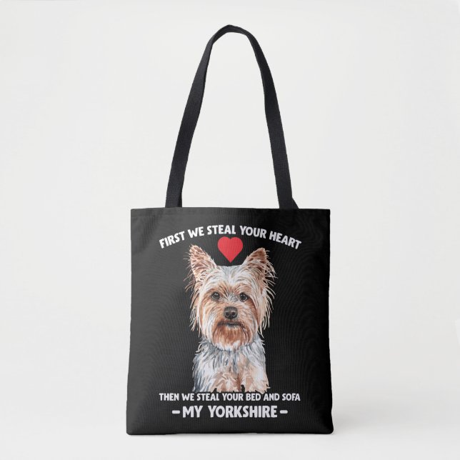 Yorkie hund gift Yorkshire djurälskare Tygkasse (Framsida)