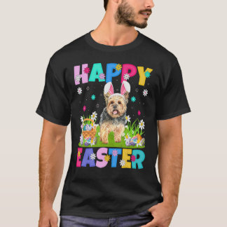 Yorkie Hund Glad påsk Bunny Yorkie Påsk Sunda T Shirt