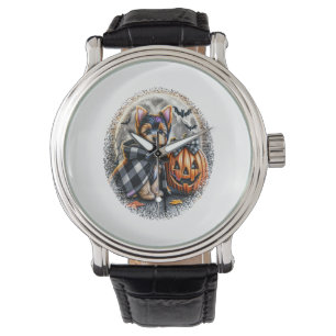 Yorkie Hund Halloween Armbandsur