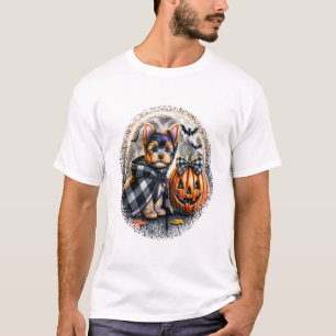Yorkie Hund Halloween T Shirt
