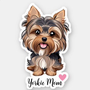 Yorkie Hund mamma Klistermärken