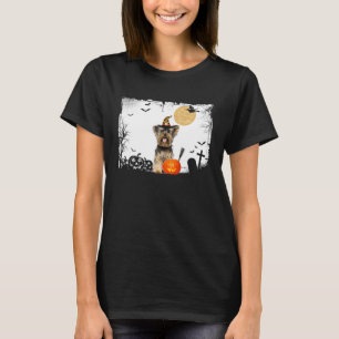 Yorkie Hund med pumpkin Halloween Costume Breed T Shirt