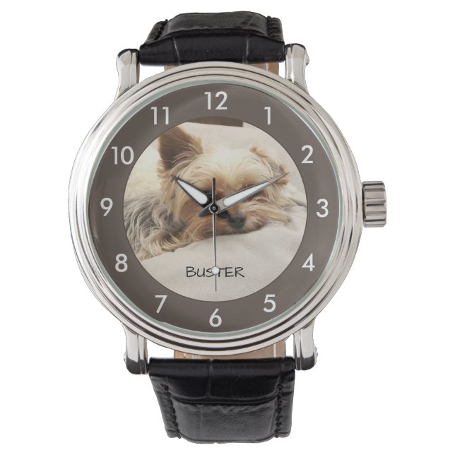 Yorkie Hund Personlig Watch Armbandsur (Framsida)