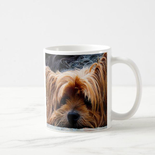 Yorkie Hund Puppy Mugg-kaffe Mugg Kopp (Höger)