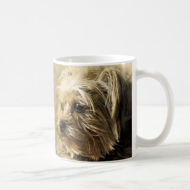 Yorkie Hund Puppy Mugg-kaffe Mugg Kopp (Höger)