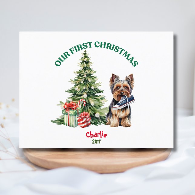 Yorkie Hund Watercolor-Personligen Vykort (Skapare uppladdad)