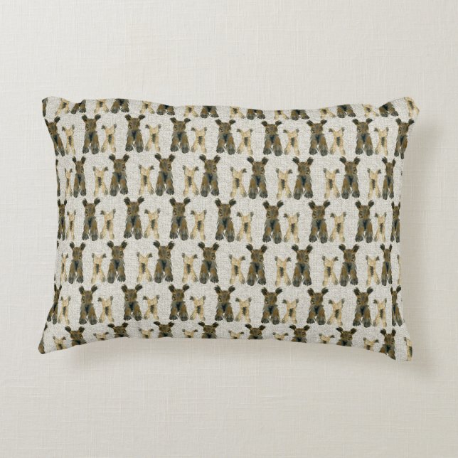 Yorkie Hundar Home Decor Prydnadskudde (Baksidan)