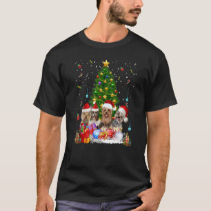 Yorkie Hundar Träd jul Sötare Julafton Pet Animal T Shirt