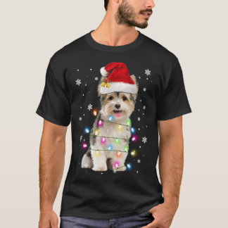 Yorkie Hundar Träd jul Sötare Julafton Pet Animal T Shirt