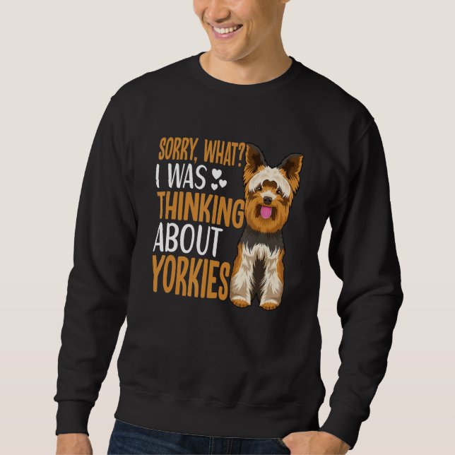 Yorkie Hundkläder För Yorkshire Terrier Ägare Lång Ärmad Tröja (Framsida)