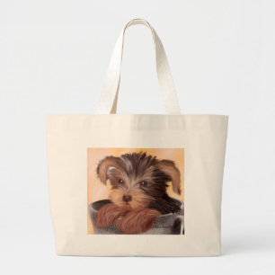 Yorkie i din kopp jumbo tygkasse