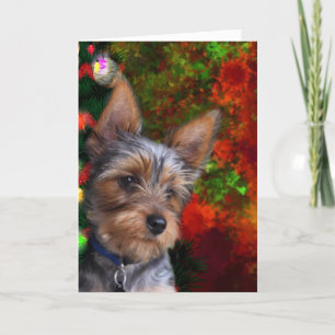 Yorkie jul helgkort