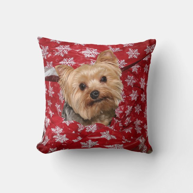 Yorkie jul kudde (Framsida)