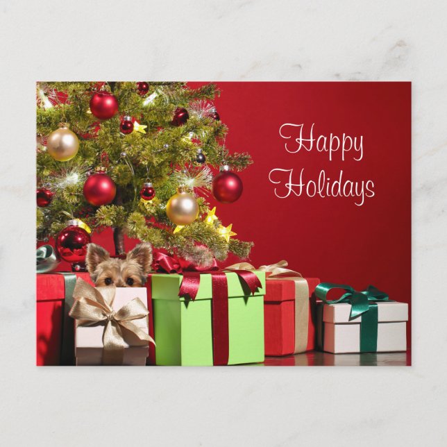 Yorkie-jul Vykort (Framsida)