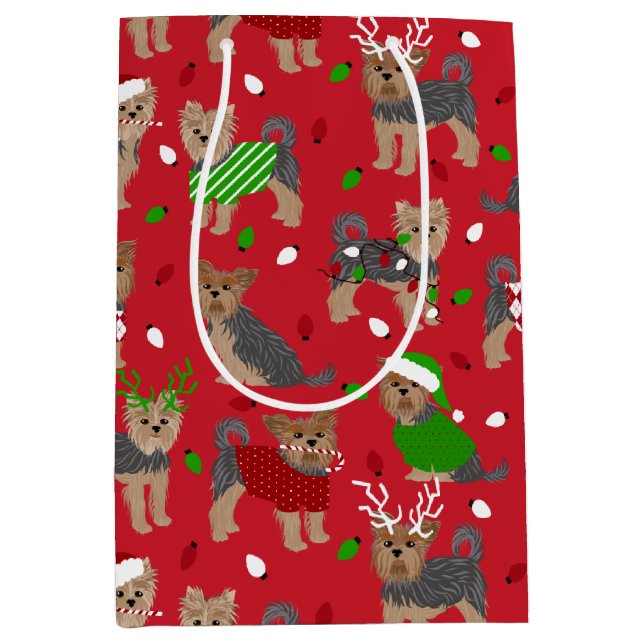 Yorkie jul Yorkshire Terrier Hund (Framsidan)