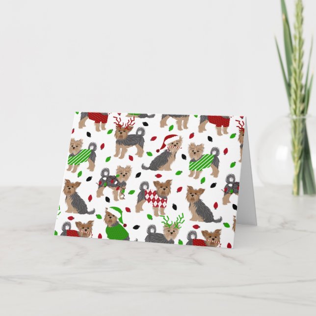 Yorkie jul Yorkshire Terrier Kort (Framsida)