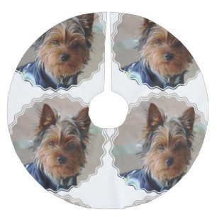 Yorkie Julgransmatta Borstad Polyester