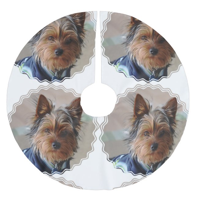 Yorkie Julgransmatta Borstad Polyester (Framsidan)