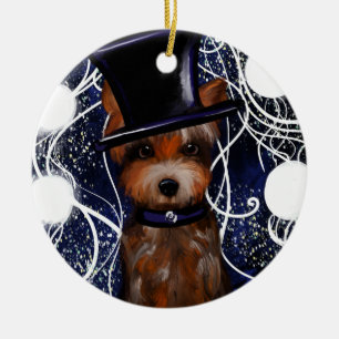 YORKIE JULGRANSPRYDNAD KERAMIK