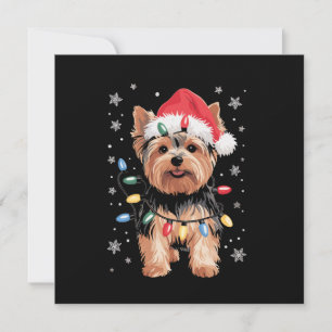 Yorkie julhund lång julpresent julkort