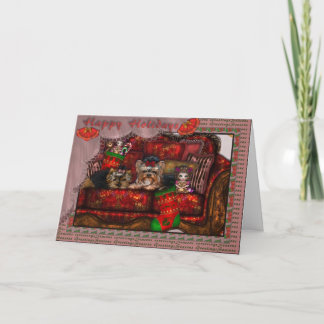 Yorkie-julkort Helgkort