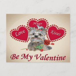 Yorkie Kärlek Hugs och Kisses Vykort