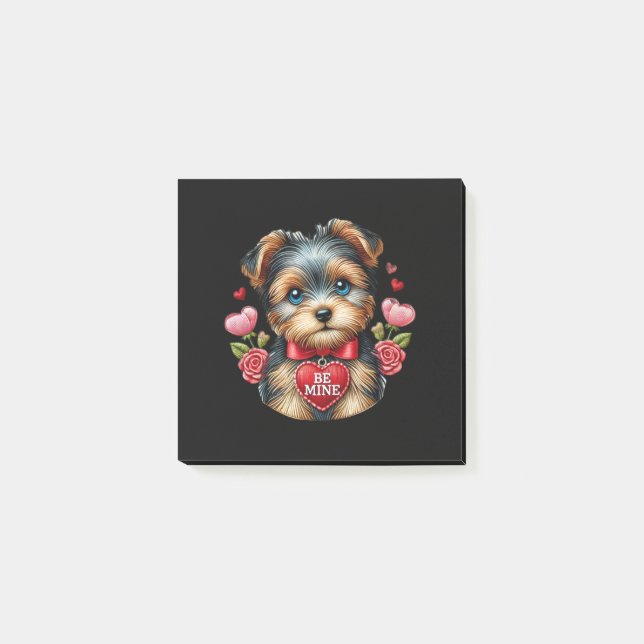 Yorkie Kärlek Post-it Notes - Alla hjärtans språk Block (Framsida)