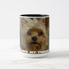 Yorkie kärlekmugg Två-Tonad mugg