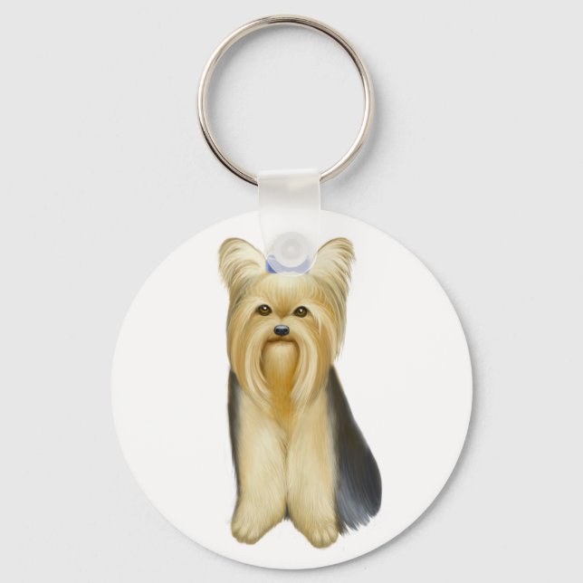 Yorkie Keychain Nyckelring (Framsida)