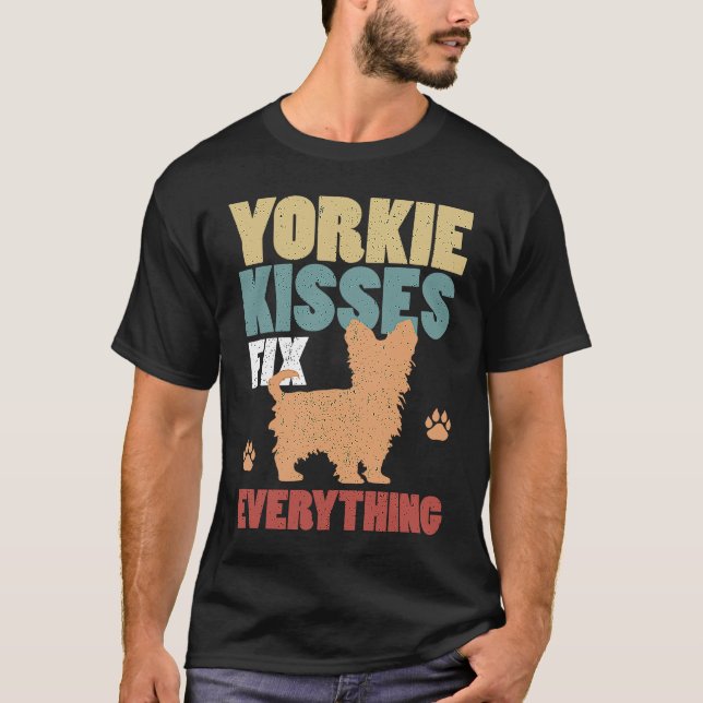 Yorkie Kisses fixa allt Yorkie för flicka T Shirt (Framsida)