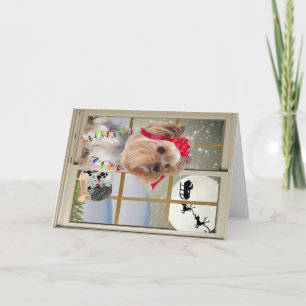 Yorkie klockor för Santa Helgkort