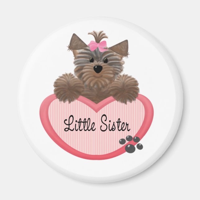 Yorkie Little Sister Magnet (Framsidan)