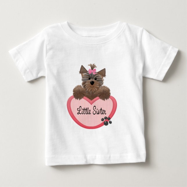 Yorkie Little Sister T-shirt (Framsida)