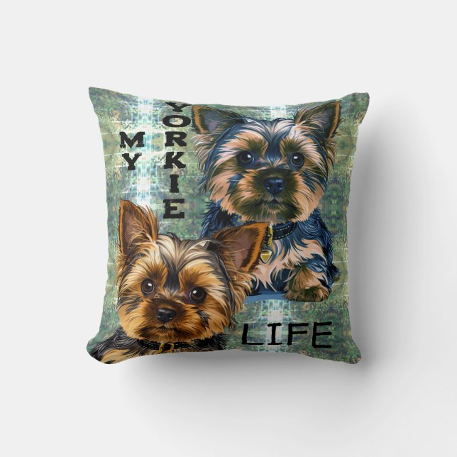 Yorkie-livet Kudde (Framsida)