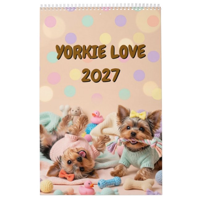 Yorkie Love 2027 Kalender (Omslag)