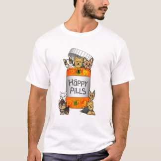 Yorkie Lycklig Pills T shirt