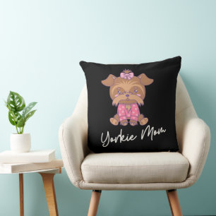 Yorkie Mamma 2 20 x 20 Dekorativ kudde