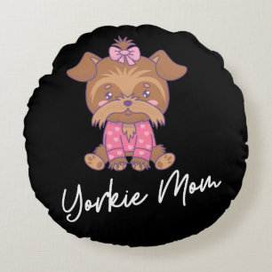 Yorkie Mamma 2 Rund Kudde