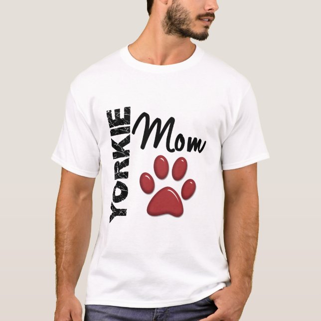 Yorkie mamma 2 t-shirt (Framsida)