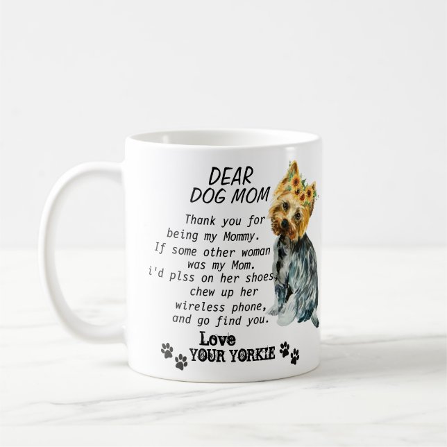 Yorkie Mamma Best Quote Kaffemugg (Vänster)