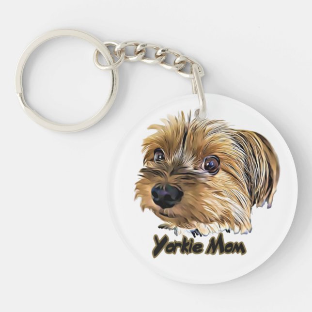 Yorkie Mamma Cute Yorkshire Terrier Yorkie ansikte (Framsidan)