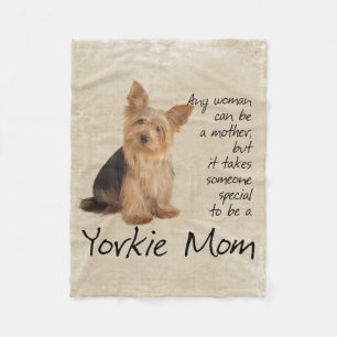 Yorkie Mamma Fleece Blanket