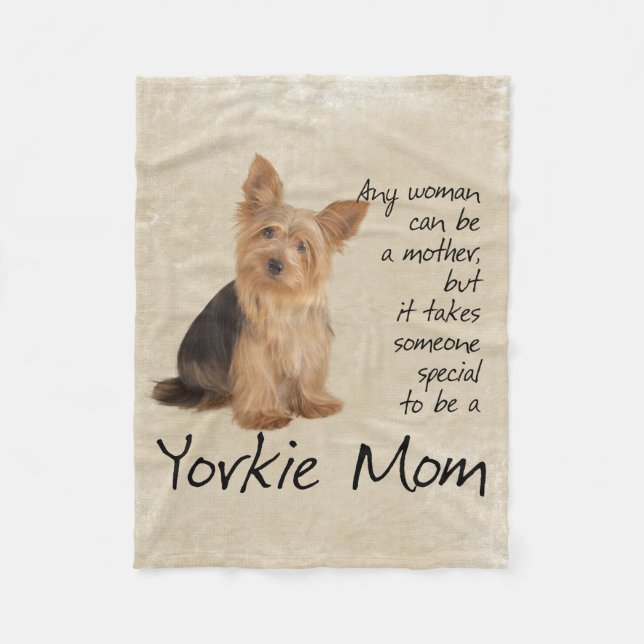 Yorkie Mamma Fleece Blanket (Framsidan)