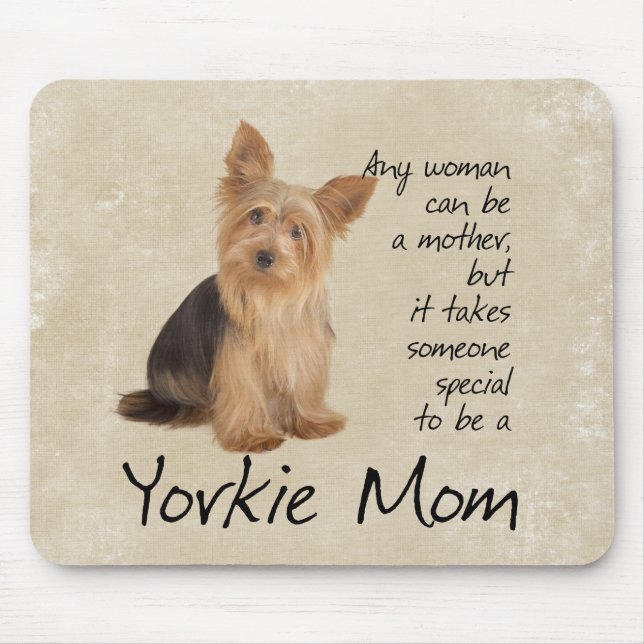 Yorkie mamma Mousepad Musmatta (Framsidan)