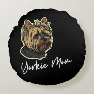 Yorkie Mamma Rund Kudde