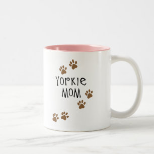 Yorkie mamma Två-Tonad mugg
