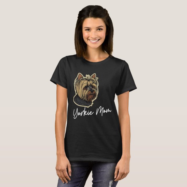 Yorkie Mamma white Women's T-Shirt (Hel framsida)